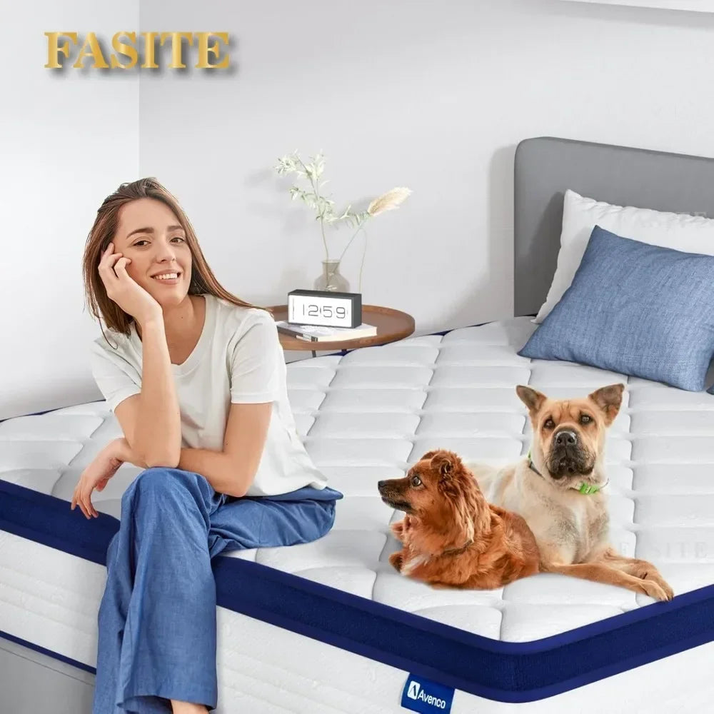 Mixed Spring Mattress with Comfortable Foam and Pocket Coil 12 Inch Box Full Mattress