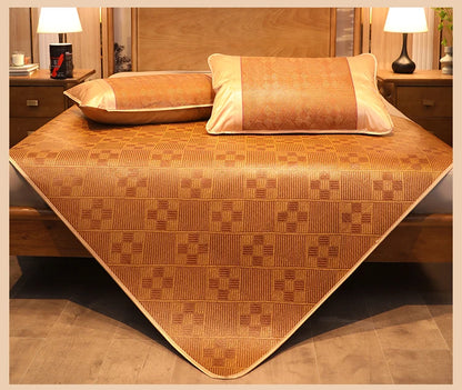 Cool mat summer rattan mat dual-use student dormitory single double foldable mattress summer natural pure rattan straw mat home