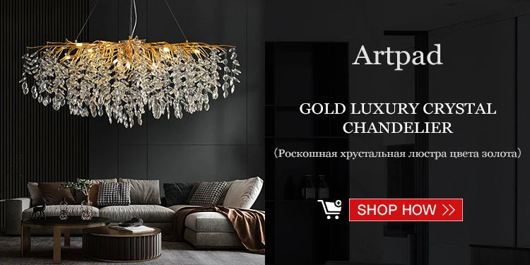 Modern Black Luxury Round Tree Branches Chandelier Lighting for Dining Room Bedroom Table K9 Large Luxury Chandeliers for Loyer