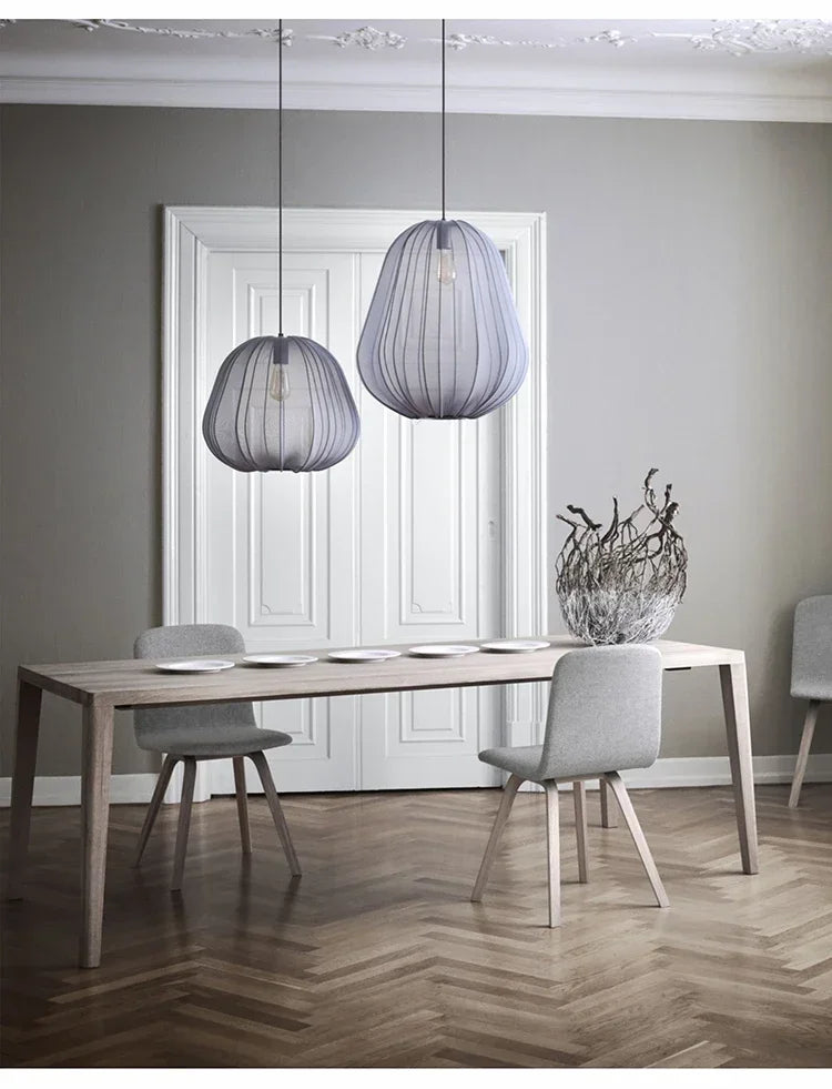 Bolia Balloon Fabric Ceiling Lamps Silk White Ivory Lantern Chandelier Pendant Living Room Bedroom Restaurant Home Decorations