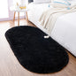 Thicken Faux Fur Area Rugs Oval fluffy Long Hair Carpet Floor mats plush Soft door Mat bedside carpets for bedroom living room