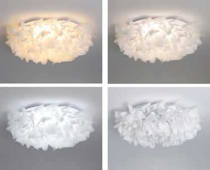 Nordic Luxury Fashion Petal Iron PVC LED Decor Home Atmosphere Ceiling Light Bedroom Foyer Dining Room Lighting Fixtures