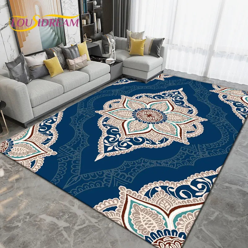 Persia Bohemia Nordic  Area Rug Large,Carpet Rug for Living Room Bedroom Sofa Doormat Decoration,kids Play Non-slip Floor Mat 3D
