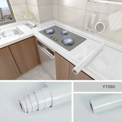 40cm Oil Fume Patch Kitchen Cabinet Storage Fire Resistance Waterproof Wall Stickers Thermal Insulation Self-adhesive Wallpaper