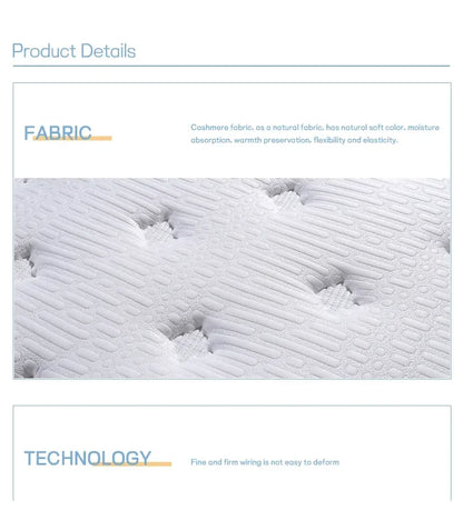 12 Inch Queen Size Memory Foam Mattress 26CM High Density Foam Compress Pocket Spring Mattresses for King Size Bed