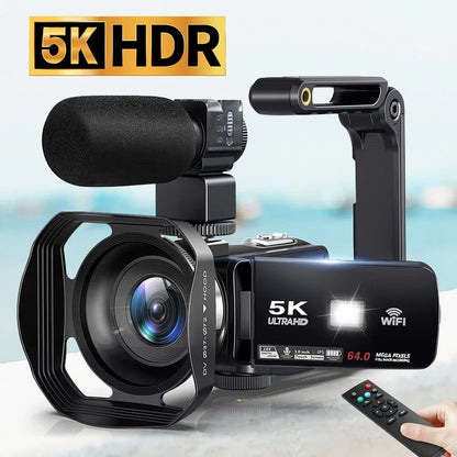 New 5K Ultra HD Digital Camera 60FPS 18X Zoom 3 Inch LCD Touch Screen Ultra HD WIFI Recording Camcorder Portable Digital Camera