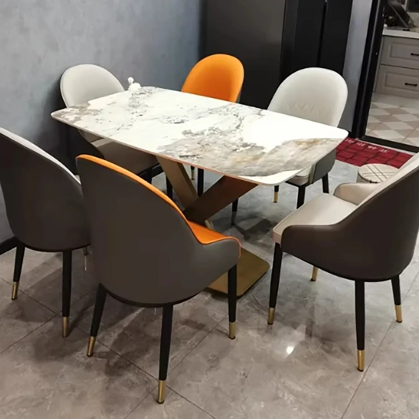 Luxury Dining Table Manger Chair Set Living Room Console Table Dressing Gold Space Savers Multifunction Yemek Masaları Furniture