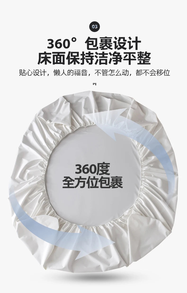 Waterproof Fitted Sheet Single Double Queen Size Mattress Cover Solid Color Fit Sheet 80x200 180x200 With Elastic Band Bed Sheet