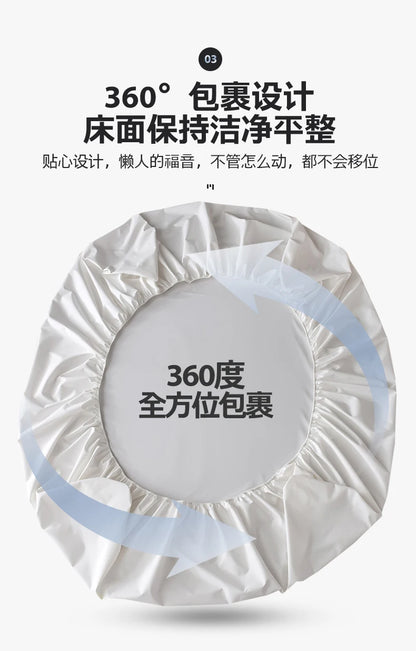 Waterproof Fitted Sheet Single Double Queen Size Mattress Cover Solid Color Fit Sheet 80x200 180x200 With Elastic Band Bed Sheet