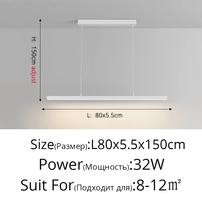 Modern Led Minimalist Long Pendant Lights For Home Villa Living Bedroom Dining Room Study Indoor Lighting Decoration Lamps