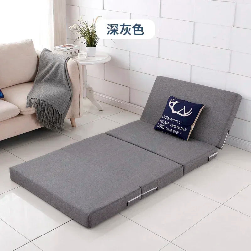 Memory Foam Folding Mattress Office Nap Bed Compact Tatami Yoga Mat Foldable Sponge Mattress Portable Single Bed for Easy