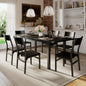 Dining Table Set for 4-8 People, Extendable Kitchen Table Set with 2 Benches and 2 Square Stools