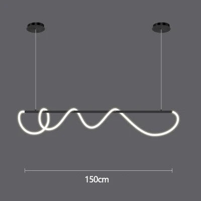 Post-Modern Restaurant Notes Long Hose Lamp Creative Bar Cafe Shop Art Front Desk Designer Chandeliers