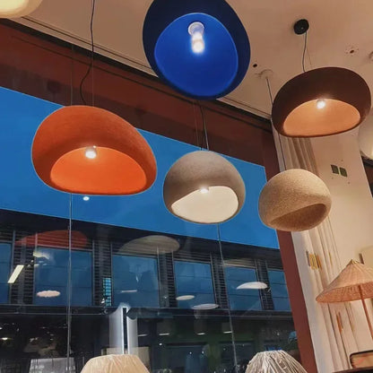 Nordic Minimalist Wabi Sabi Wind E27 LED Chandelier for Dining Room Pendant Lights Modern Bedroom Bar Loft Hanging Lamps Fixture