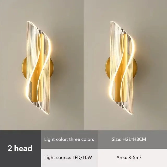 Nordic Modern led Wall Lamps Golden Bird 12w Decorati Bedside Indoor For Wall light Living Room Sofa Background Rotatable Sconce