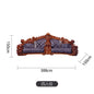 Ebony sofa leather combination, living room villa luxury solid wood furniture