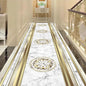 Golden Luxury Long Corridor Carpet Large Area Passageway Non-slip Rugs Washable Porch Entry Doormat Living Room Decoration Mats