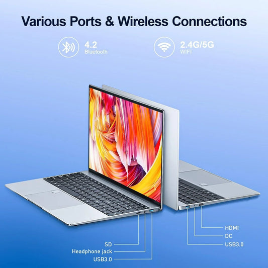 2025 Laptop 15.6 Inch 32GB Ram DDR4 2048GB SSD Windows 11 Notebook Pc Gamer Intel N5095 Office Computer WIFI Backlit Fingerprint