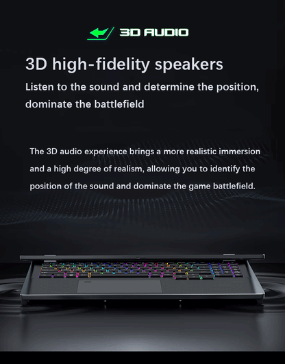 YSJMNPC 16 Inch 12th Gen Gaming Laptop Intel Core i9 12900H NVIDIA RTX 3060 6G 2.5K IPS Screen 2*DDR4 2*M.2 2TB SSD RGB Keyboard