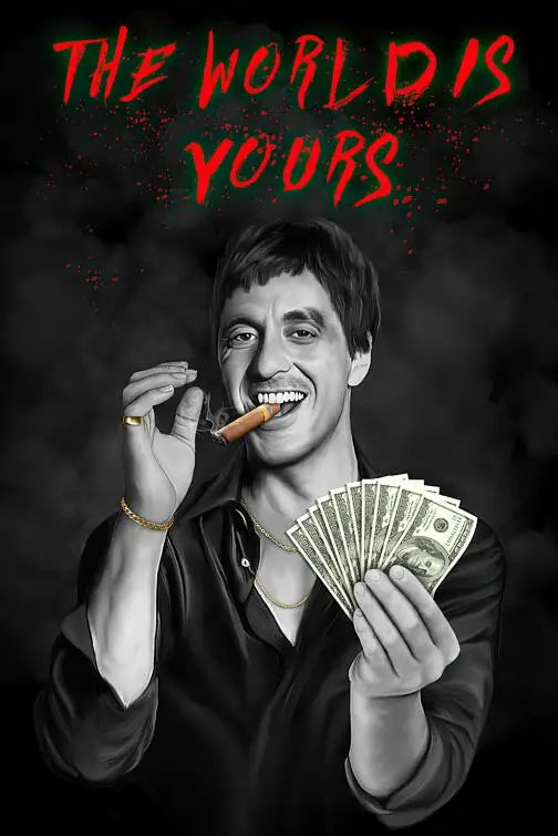 Gangster Bosses Legends Art Posters Scarface Escobar Godfather Wall Decor Motivational Canvas Prints Mafia Portrait Painting