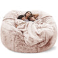 Soft Warm 180*90cm Fur Giant Removable Washable Bean Bag Bed Cover Comfortable Living Room Furniture Lazy Sofa Coat