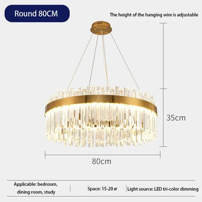 Nordic Luxury Chandeliers Crystal Pendant Ceiling Lights for Living Dining Room Kitchen Gold Pendant Light Decor Indoor Lighting