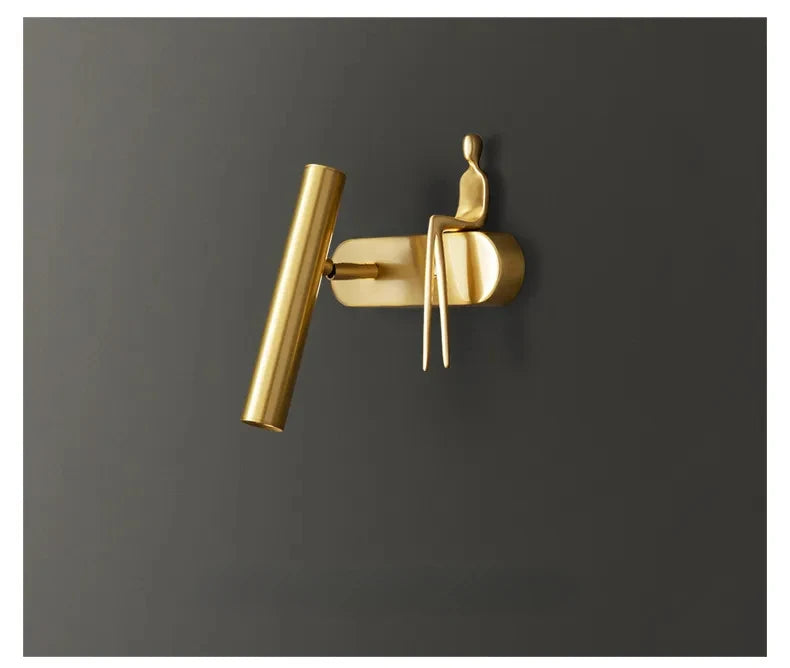 Creative LED Wall Lamp Personality Postmodern Living Room Background Wall Light Luxury Bathroom Bedside Wall Lamp Decor Fixtures