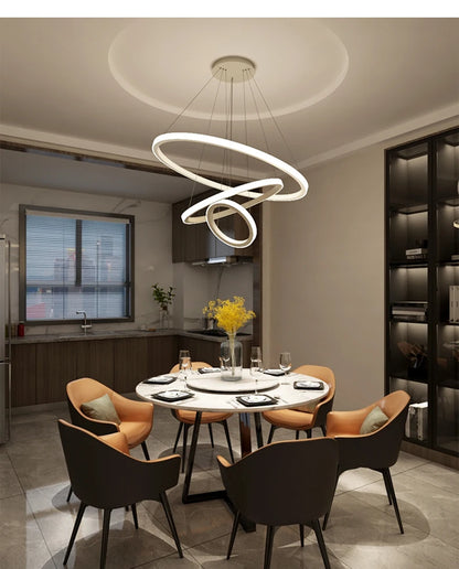 LED Chandelier Ring Ceiling Lighting For Living Room Bedroom Dining Room Kitchen Ceiling Chandelier Lustre Home Light Fixtures