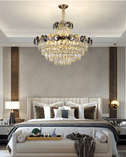 2024 Modern Large Luxury Living Room Chandeliers for Staircase Designer Crystal Pendant Lamps Home Decor Lighting Lustre Fixture