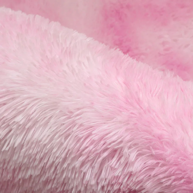 Pink Kids Carpet For Girls Bedroom Decoration Nordic large Living Room's Rugs Fluffy Hall Carpets Soft Plush Nursery Play Mats