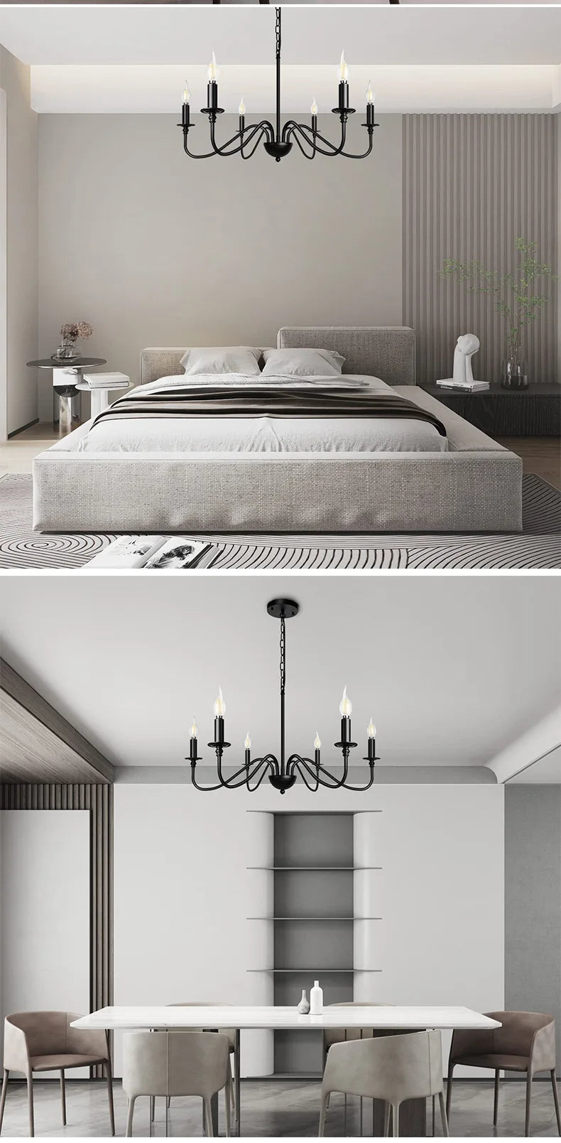 Retro Loft Living Room Chandelier Lighting E14 Vintage American Style Black/Gold Ceiling Chandelier Household Dining Room Light