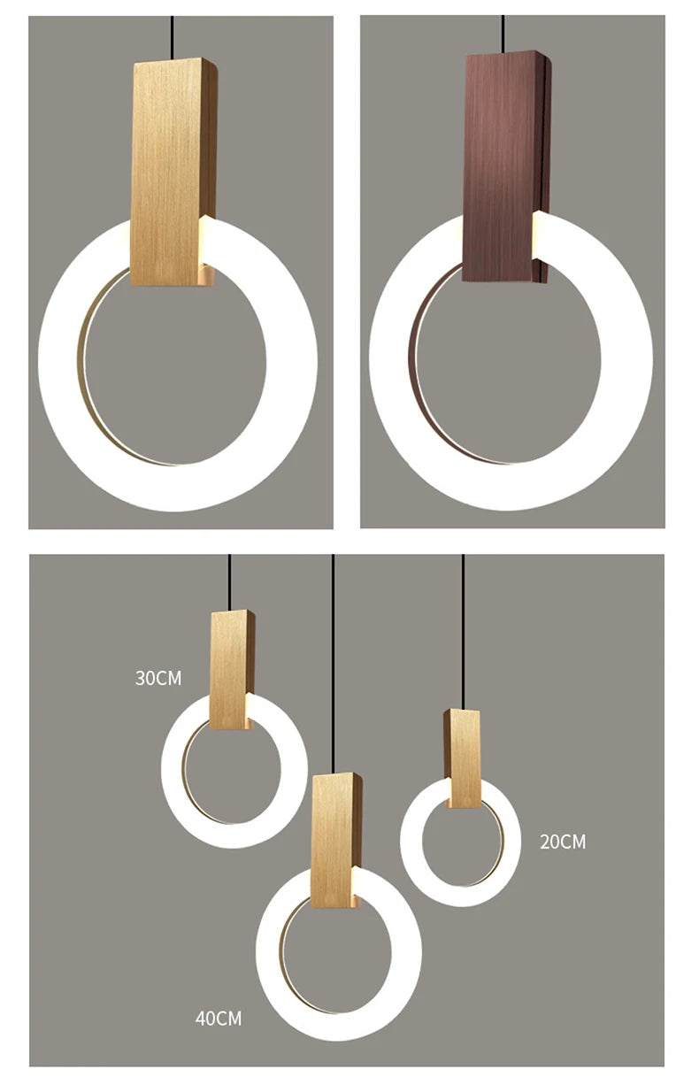 Nordic bedside circular small chandelier, modern and minimalist restaurant chandelier, fashionable bar and study light