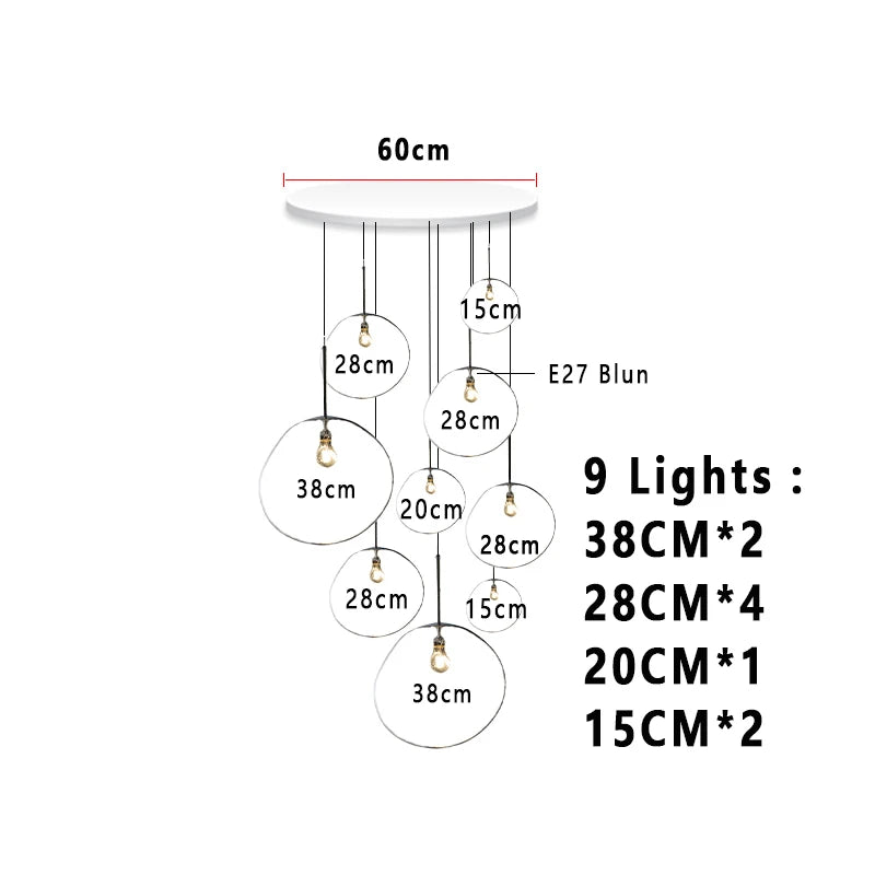 Nordic Lava Loft LED Pendant Light Modern Light PVC Lighting Living Room Indoor Decor Home Fixtures Kitchen Hanging Pendant Lamp