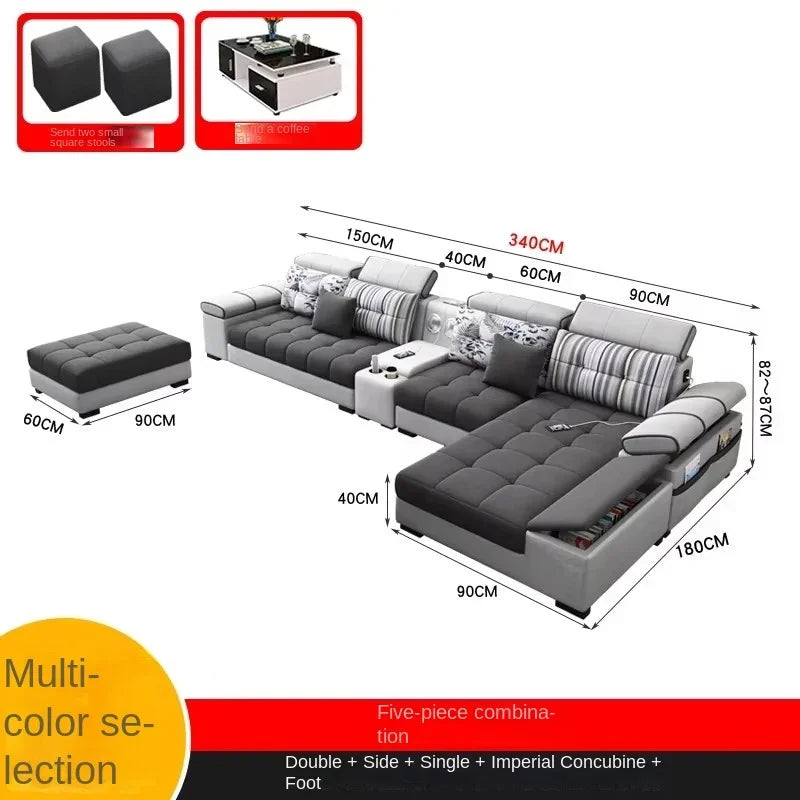 Gray Large Wood Sofas Filler Waterproof Design Lazy Lounges Puffs Couch Salon Recliner Luxury Canape Salon Furniture Home
