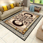 Black Gold Marble Area Rug Modern Abstract Geometric Rug Non-Slip Soft Floor Carpet Decor for Home Living Room Bedroom Office