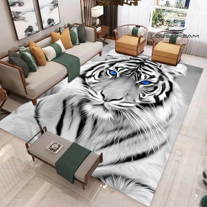 3D tiger printed carpet Fashion yoga mat Photography prop room decor  area rug  carpets for living room