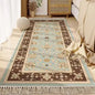 Morocco Bedroom Living Room Bedside Carpet Floor Mat Floral Kilim Cotton Linen Rectangular Rug Persian Tassel Carpet Tapis