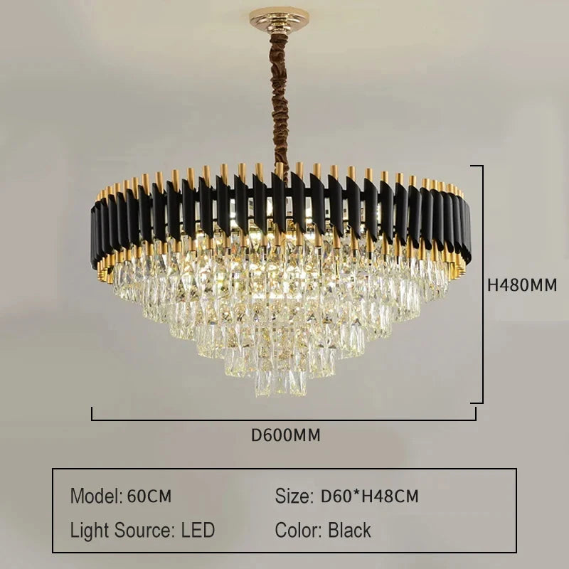 Luxury Modern Crystal Ceiling Chandelier For Living Room Lights Lustre Home Decor Indoor Lighting LED Dining Room Pendant Light