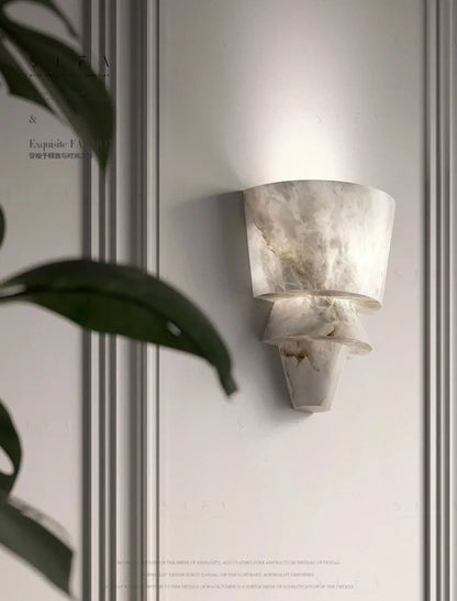 Spanish Marble Wall Lamp Modern Luxury LED Wall Light Creative Living Room Bedroom Corridor Bathroom Villa Wall Decor G9 Bulb