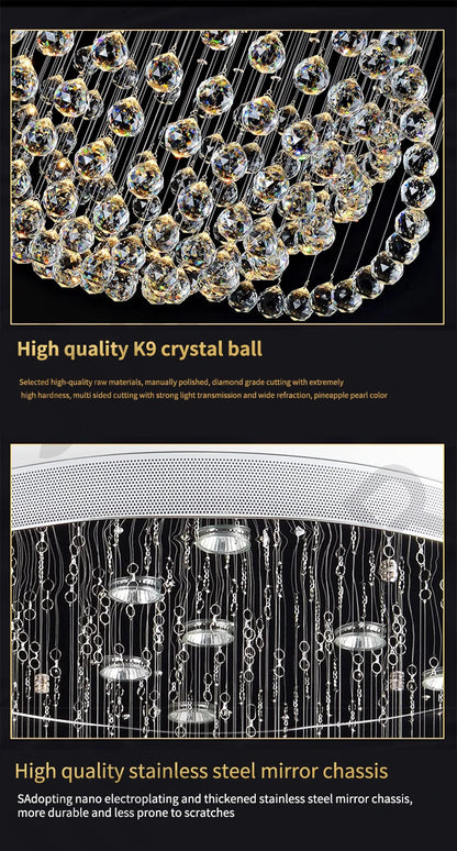 Creative Crystal Chandelier, Hotel Lobby, Restaurant, Duplex Building, Villa, High Ceiling, Living Room, Staircase, Long Chandel