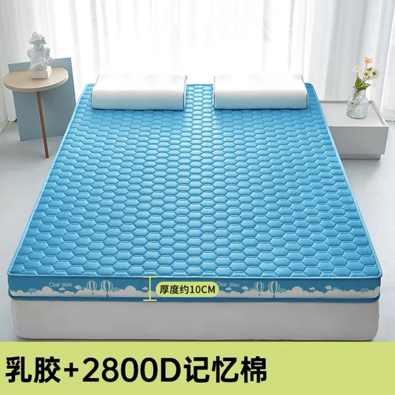 Thai latex filling Mattress Floor mat Foldable Slow rebound Tatami Cushion Cover Bedspreads 5/8cm thickness King Twin Queen Size