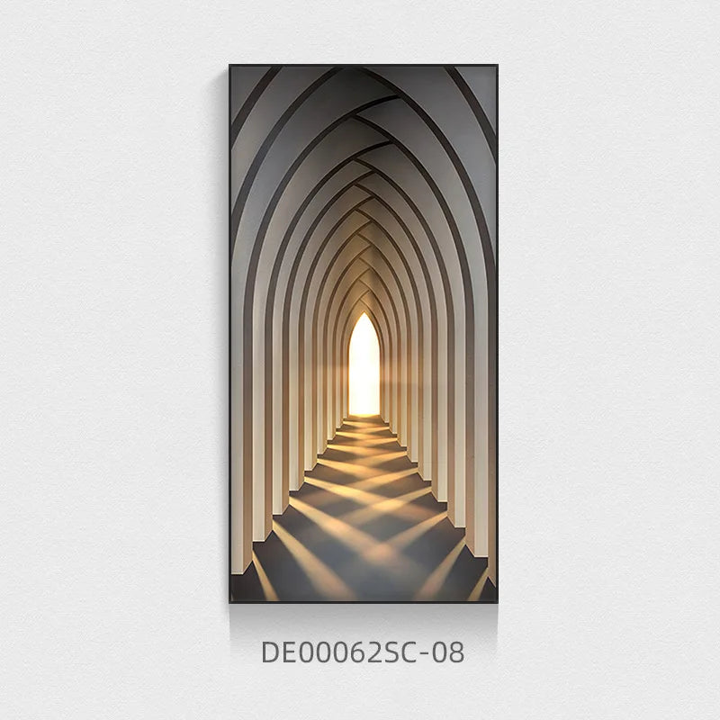Modern Light Luxury Entrance Corridor Building Extension Decorative Painting Architecture Posters Prints Porch Wall Decoration
