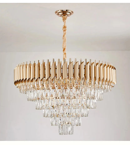 Luxury Modern Crystal Ceiling Chandelier For Living Room Lights Lustre Home Decor Indoor Lighting LED Dining Room Pendant Light