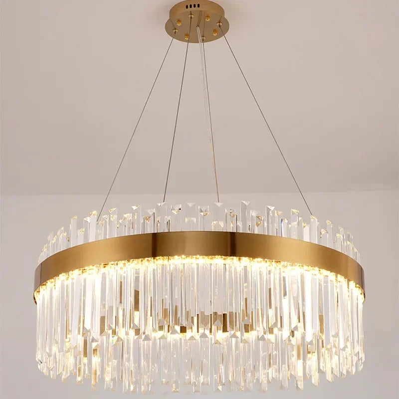 Nordic Luxury Chandeliers Crystal Pendant Ceiling Lights for Living Dining Room Kitchen Gold Pendant Light Decor Indoor Lighting