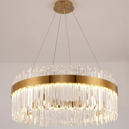 Nordic Luxury Chandeliers Crystal Pendant Ceiling Lights for Living Dining Room Kitchen Gold Pendant Light Decor Indoor Lighting