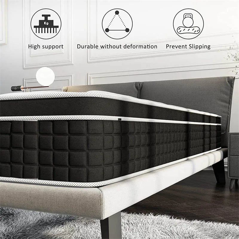 Mattress Queen King Size Latex Gel High Density Memory Mattress Rolled up Packing Pocket Coil Mattress