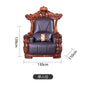 Ebony sofa leather combination, living room villa luxury solid wood furniture
