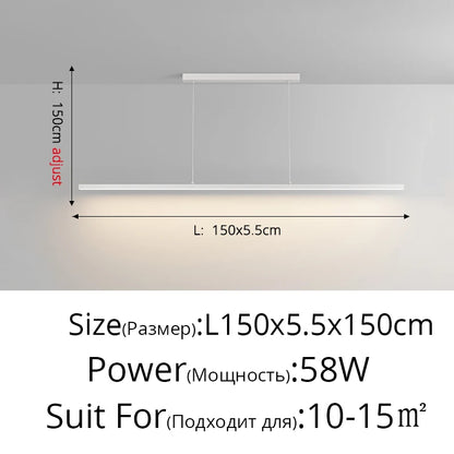 Modern Led Minimalist Long Pendant Lights For Home Villa Living Bedroom Dining Room Study Indoor Lighting Decoration Lamps