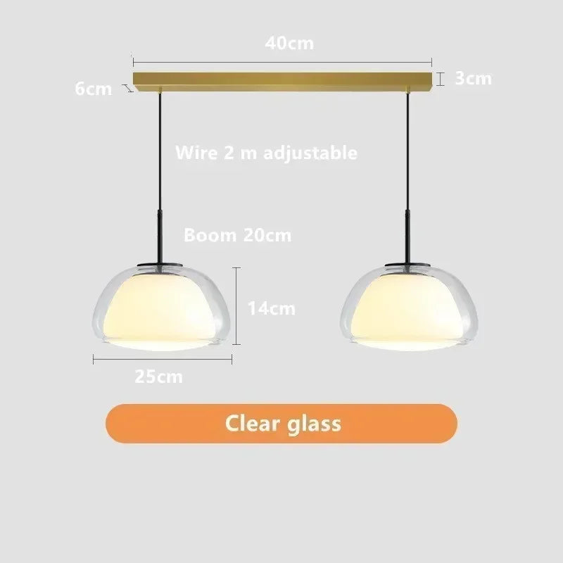 Lustre Glass Hanging Lamps Modern Luxury Home Decor Pendant Light Bedroom Living Room Kitchen Dining Table Cafe Suspend Fixture