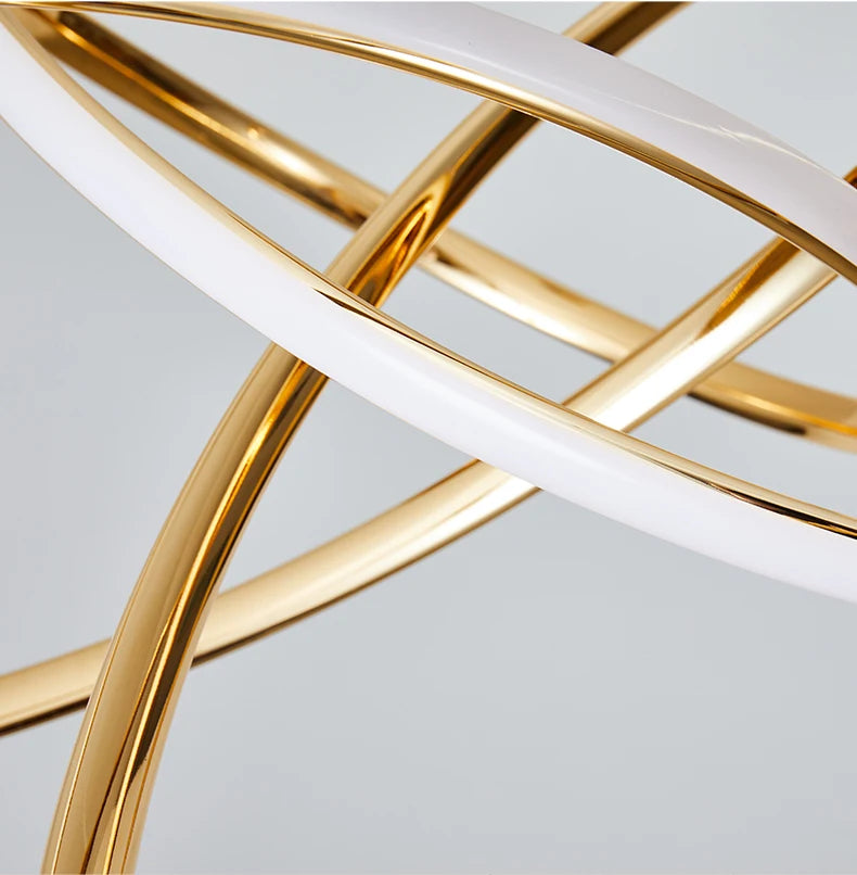 LED Gold Chandelier Modern Home Lighting For Living Room Dining Room Bedroom Kitchen Ceiling Decoration Lustre Hanging Lamp